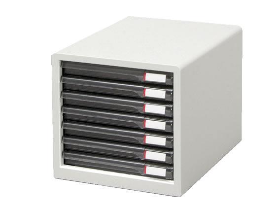 アイリスオーヤマ レターケース スリムタイプ 浅型7段 ライトグレー[代引不可]【仕入先直送品Ａ】