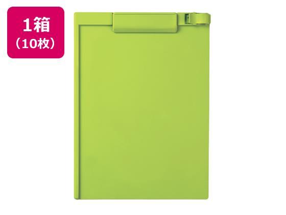 セキセイ クリップボード A4タテ 短辺とじ ライトグリーン 10枚[代引不可]【仕入先直送品Ａ】
