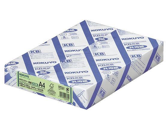 コクヨ PPCカラー用紙 A4 緑 500枚[代引不可]【仕入先直送品Ａ】