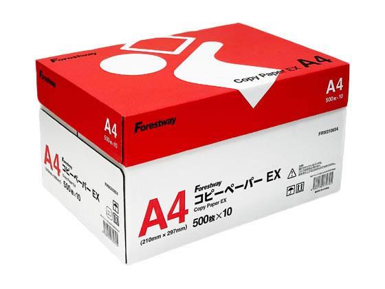 Forestway コピーペーパーEX A4 500枚×10冊[代引不可]【仕入先直送品Ａ】