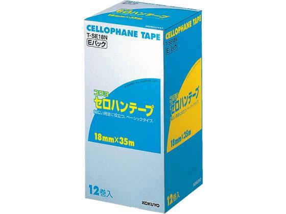 コクヨ セロハンテープお徳用Eパック 18mm×35m 12巻入[代引不可]【仕入先直送品Ａ】