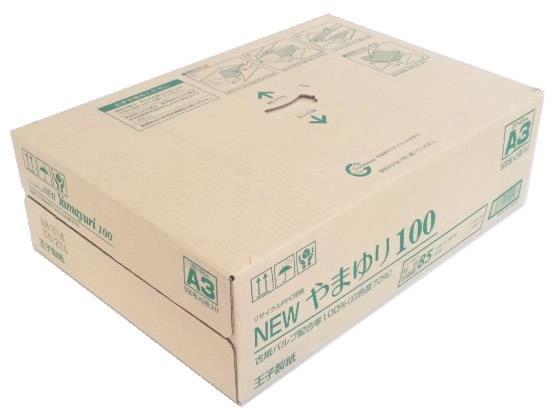 王子製紙 リサイクルコピー用紙Newやまゆり100A3 500枚×3冊[代引不可]【仕入先直送品Ａ】