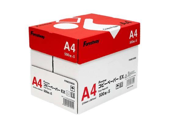 Forestway コピーペーパーEX A4 500枚×5冊[代引不可]【仕入先直送品Ａ】
