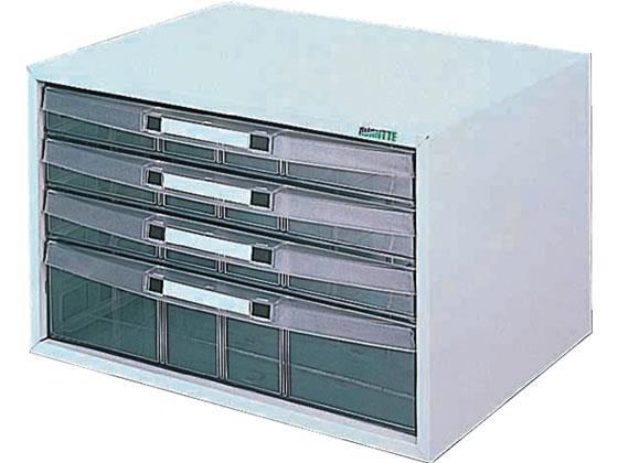 ナカバヤシ アバンテレターケース A4ヨコ 浅3段・深1段 シロ[代引不可]【仕入先直送品Ａ】