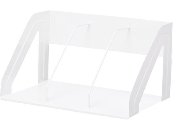 リヒトラブ ブックスタンド 幅390mm 白[代引不可]【仕入先直送品Ａ】