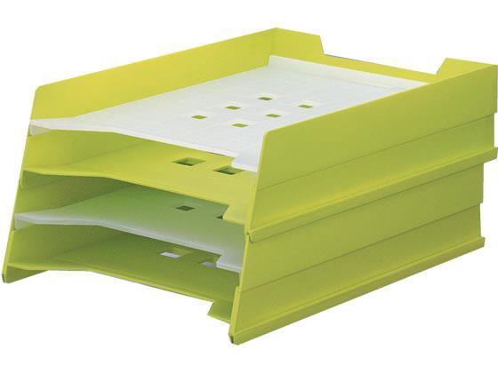 リヒトラブ マルチレタートレー A4 黄緑[代引不可]【仕入先直送品Ａ】