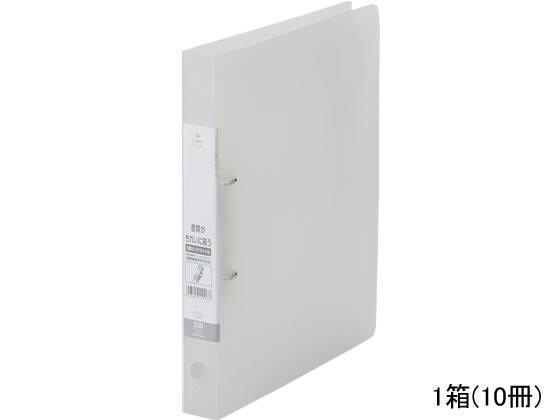 リヒトラブ D型リングファイル A4タテ 背幅34mm クリヤー 10冊[代引不可]【仕入先直送品Ａ】