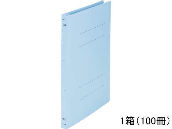 Forestway フラットファイルライト A4タテ とじ厚15mm 青 100冊[代引不可]【仕入先直送品Ａ】