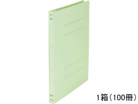 Forestway フラットファイルライト A4タテ とじ厚15mm 緑 100冊[代引不可]【仕入先直送品Ａ】
