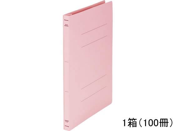 Forestway フラットファイルライト A4タテ とじ厚15mm ピンク 100冊[代引不可]【仕入先直送品Ａ】