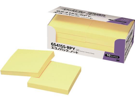 3M(スリーエム) 〈ポストイット〉エコノパック強粘着ノート パステルイエロー 10冊