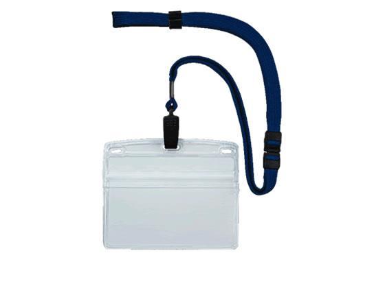 オープン工業 吊り下げ名札クリップ式ソフトヨコ特大 青 10個[代引不可]【仕入先直送品Ａ】