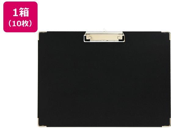 ハピラ 用箋挟 B4ヨコ 長辺とじ ブラック 10枚[代引不可]【仕入先直送品Ａ】