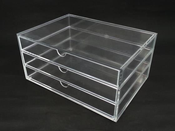 スマイル アクリル収納ケース 3段[代引不可]【仕入先直送品Ａ】