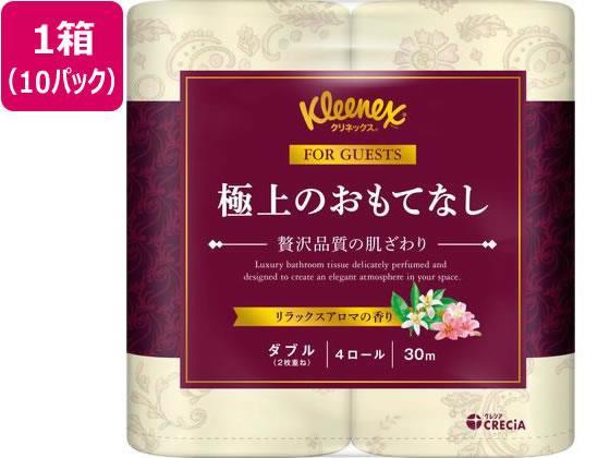 クレシア クリネックス 極上のおもてなし ダブル 30m 4ロール 10パック[代引不可]【仕入先直送品Ａ】