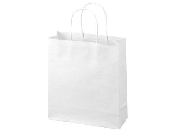 スマートバリュー 手提袋 丸紐 白 小 50枚[代引不可]【仕入先直送品Ａ】