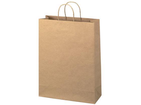 スマートバリュー 手提袋 丸紐 茶 特大 50枚[代引不可]【仕入先直送品Ａ】