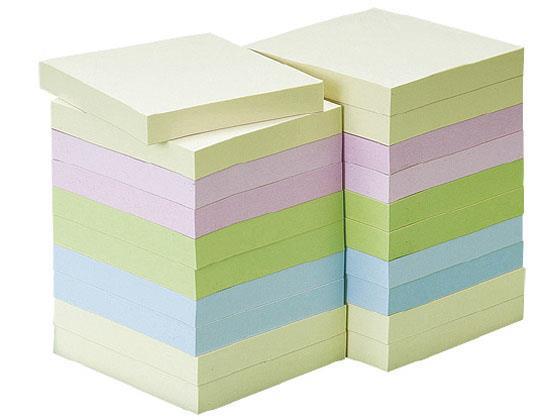 スマートバリュー ふせん 75×75mm 混色 100枚×20冊[代引不可]【仕入先直送品Ａ】