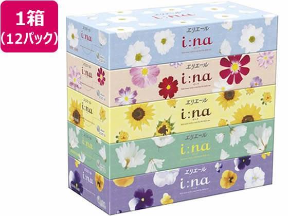 大王製紙 エリエール i:na イーナ ティシュー 150組5箱×12パック[代引不可]【仕入先直送品Ａ】