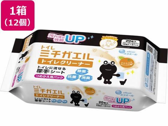 大王製紙 エリエール ミチガエルトイレクリーナー つめかえ用 20枚 12個[代引不可]【仕入先直送品Ａ】