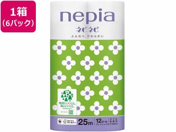 ネピア ネピネピトイレットロール 12ロール ダブル 6パック[代引不可]【仕入先直送品Ａ】