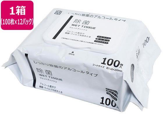 ＡＩ－ＷＩＬＬ 除菌 ウェットティッシュ アルコールタイプ 厚手 100枚×12P[代引不可]【仕入先直送品Ａ】