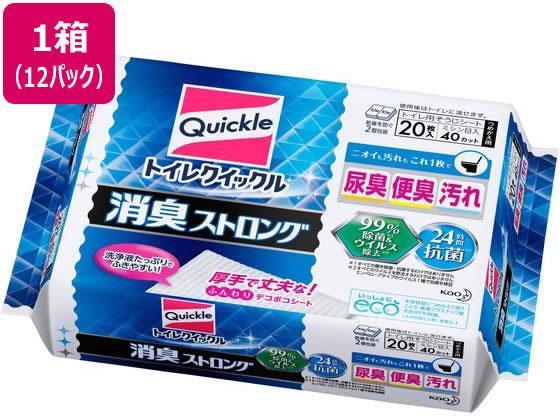 花王 トイレクイックル 消臭ストロング 詰替 20枚入×12パック[代引不可]【仕入先直送品Ａ】