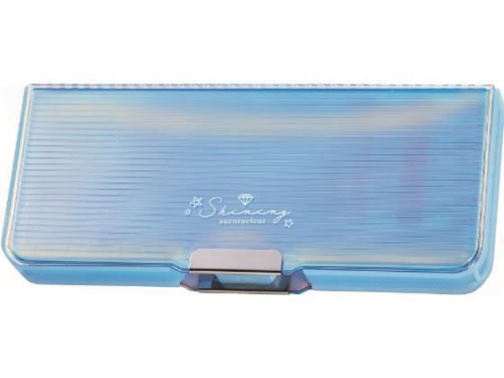 クツワ オーロラクリア筆入 ライトブルー[代引不可]【仕入先直送品Ａ】