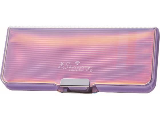 クツワ オーロラクリア筆入 パープル[代引不可]【仕入先直送品Ａ】