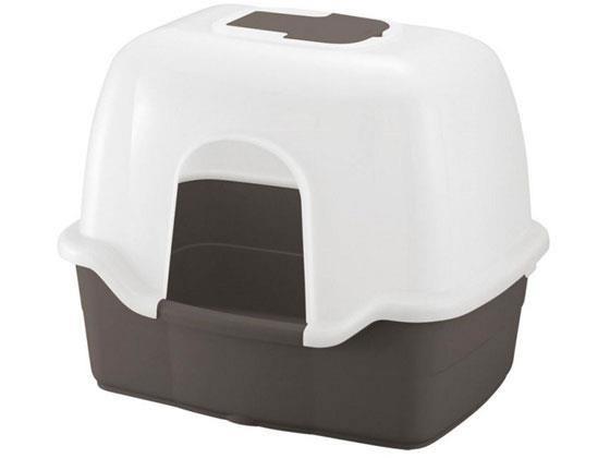 リッチェル ラプレ ネコトイレ 深型 60フード付 ダークグレー[代引不可]【仕入先直送品Ａ】