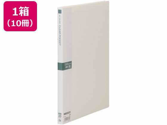 テージー マイホルダー A4 20ポケット アイボリー 10冊[代引不可]【仕入先直送品Ａ】