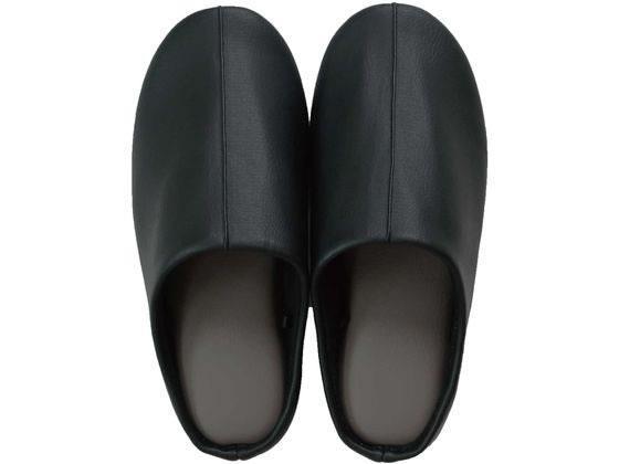 ストロング ゲストスリッパ フェイクレザー Black L[代引不可]【仕入先直送品Ａ】