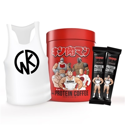 メガロス プロテインコーヒー キン肉マン特別パッケージ 正義超人ver （タンクトップ入り限定BOX 10包入り）