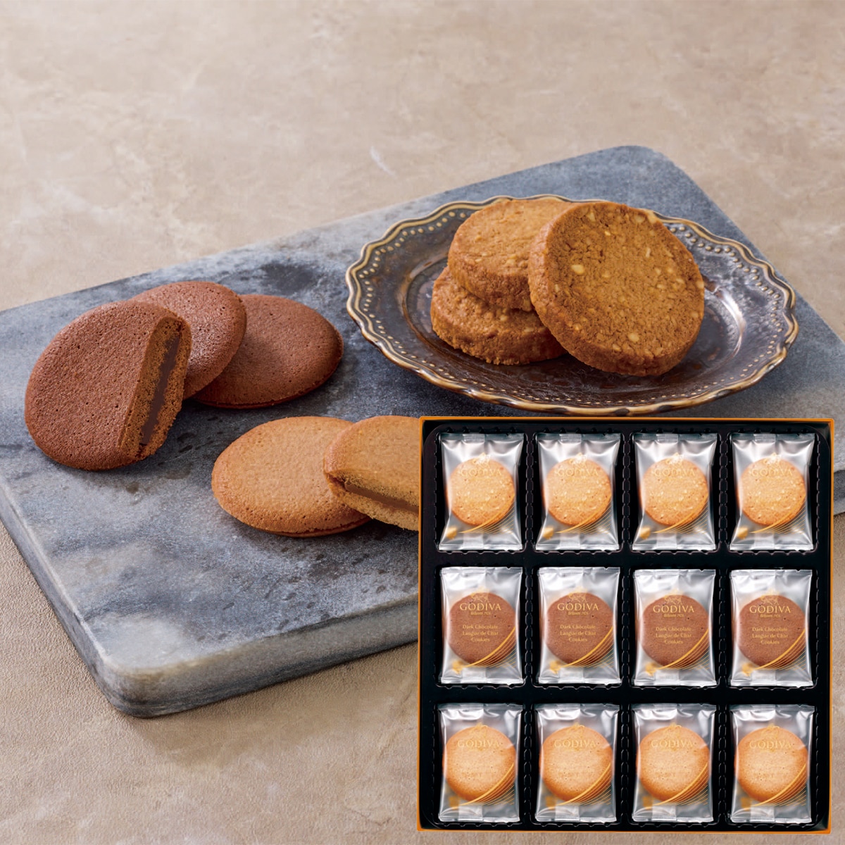 お歳暮 御歳暮 早割 冬ギフト 帰歳暮 ギフト プレゼント 送料無料 ギフト 2025 「ゴディバ」ラングドシャクッキーアソートメント(41枚入) 「GDC-411」 スイーツ 洋菓子 焼菓子 名店 ゴディバ ラングドシャ クッキー アソート GDC-411【GF】