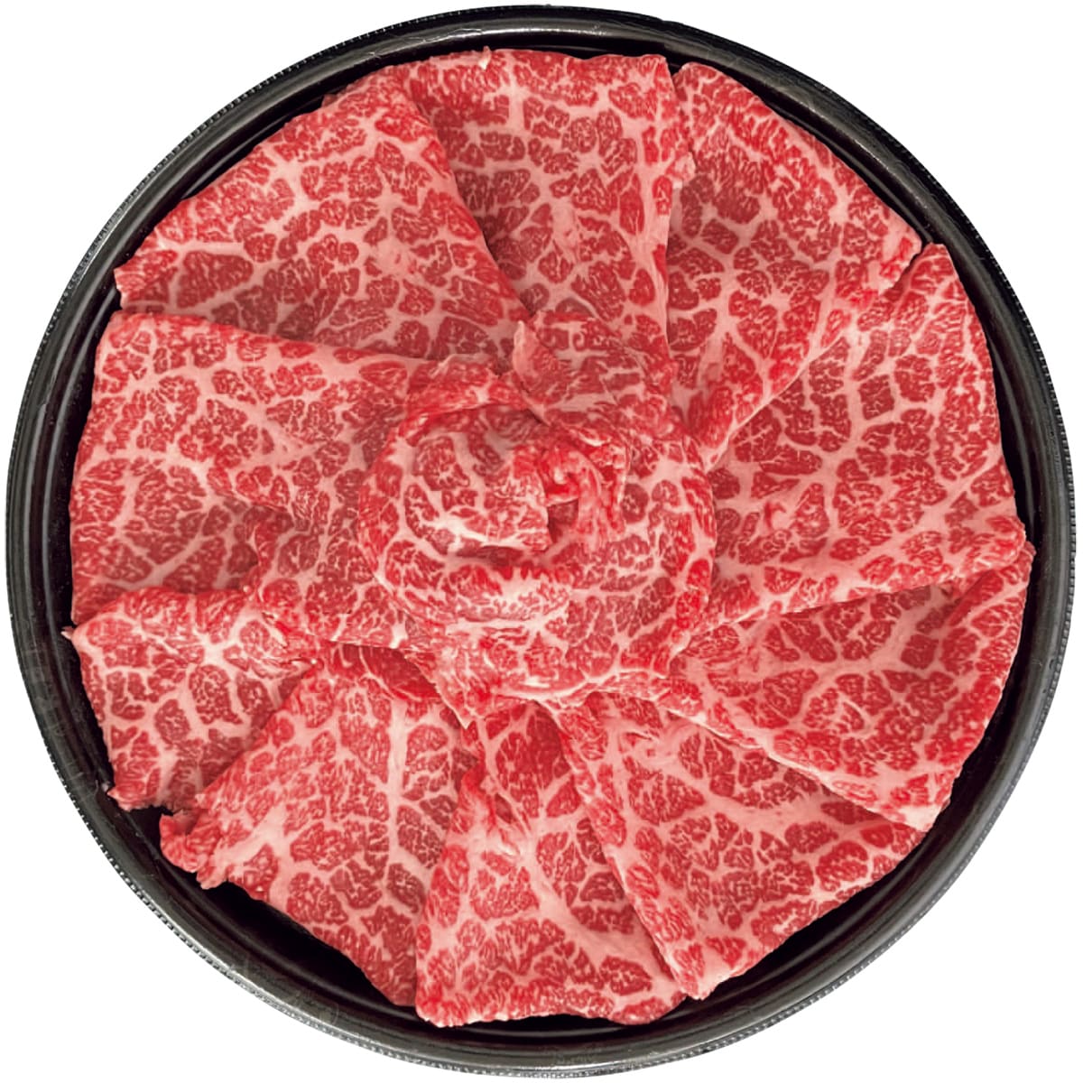 蔵王牛 すき焼き用(丸皿盛り) 「B5-14」 肉 肉加工品 蔵王牛 すき焼きブランド牛 B5-14【GF】