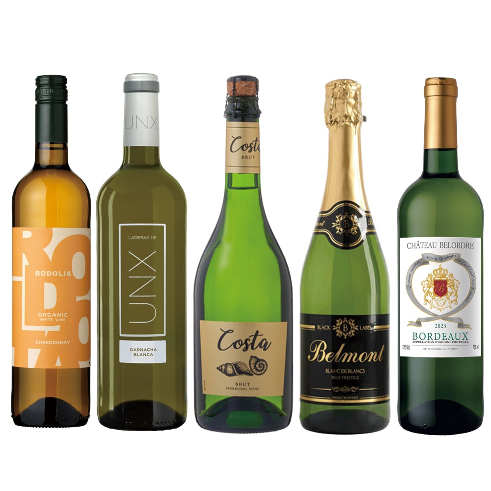 金賞受賞入りお手頃白泡ワイン5本セット【FD】