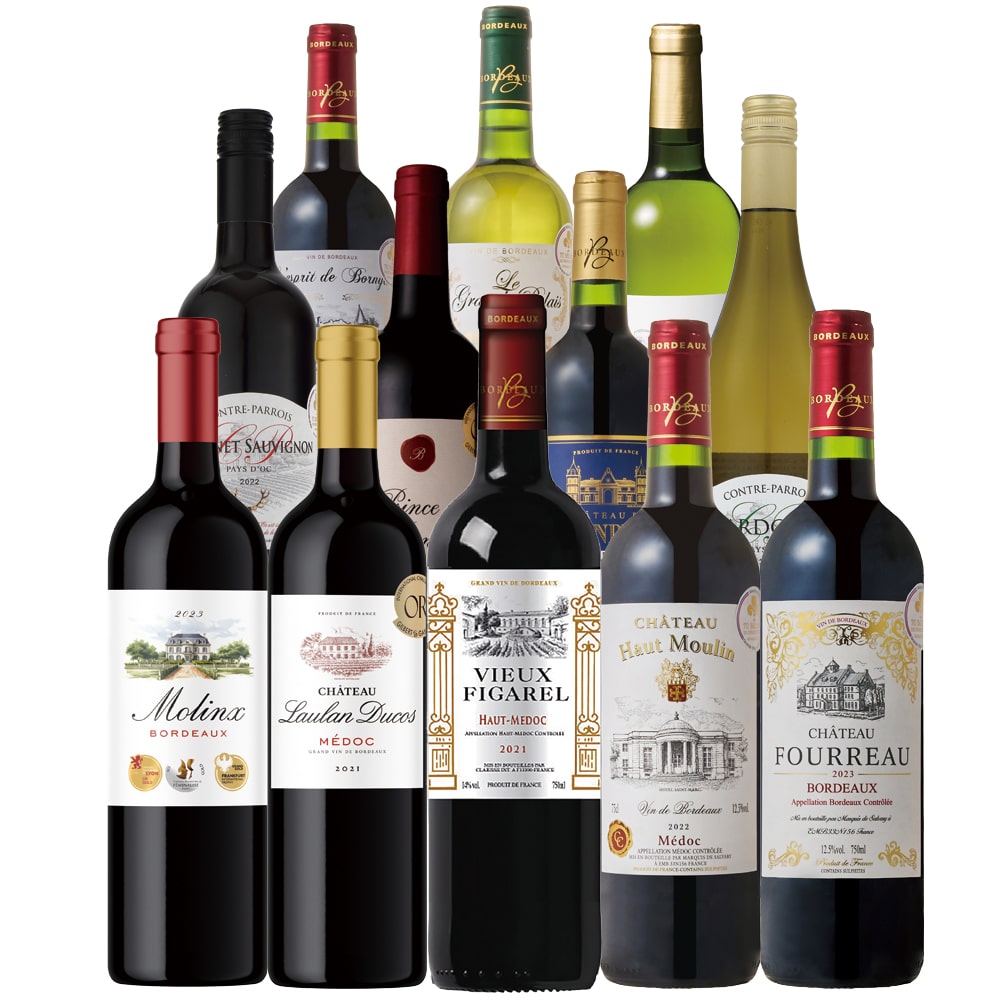 豪華!オール金賞受賞フランス産赤・白ワイン12本セット【FD】