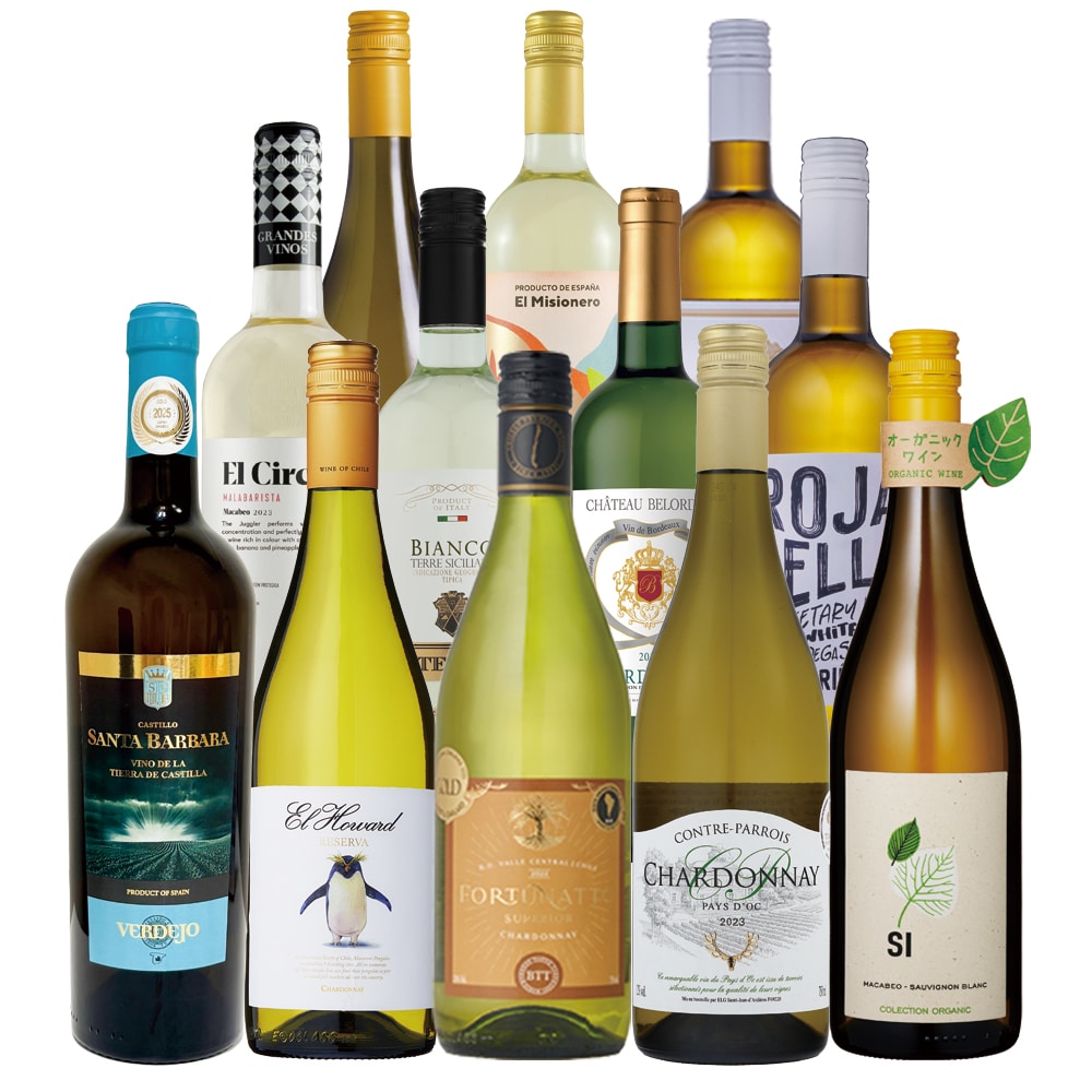 ソムリエ厳選！金賞受賞入りお楽しみ白ワイン12本セット【FD】