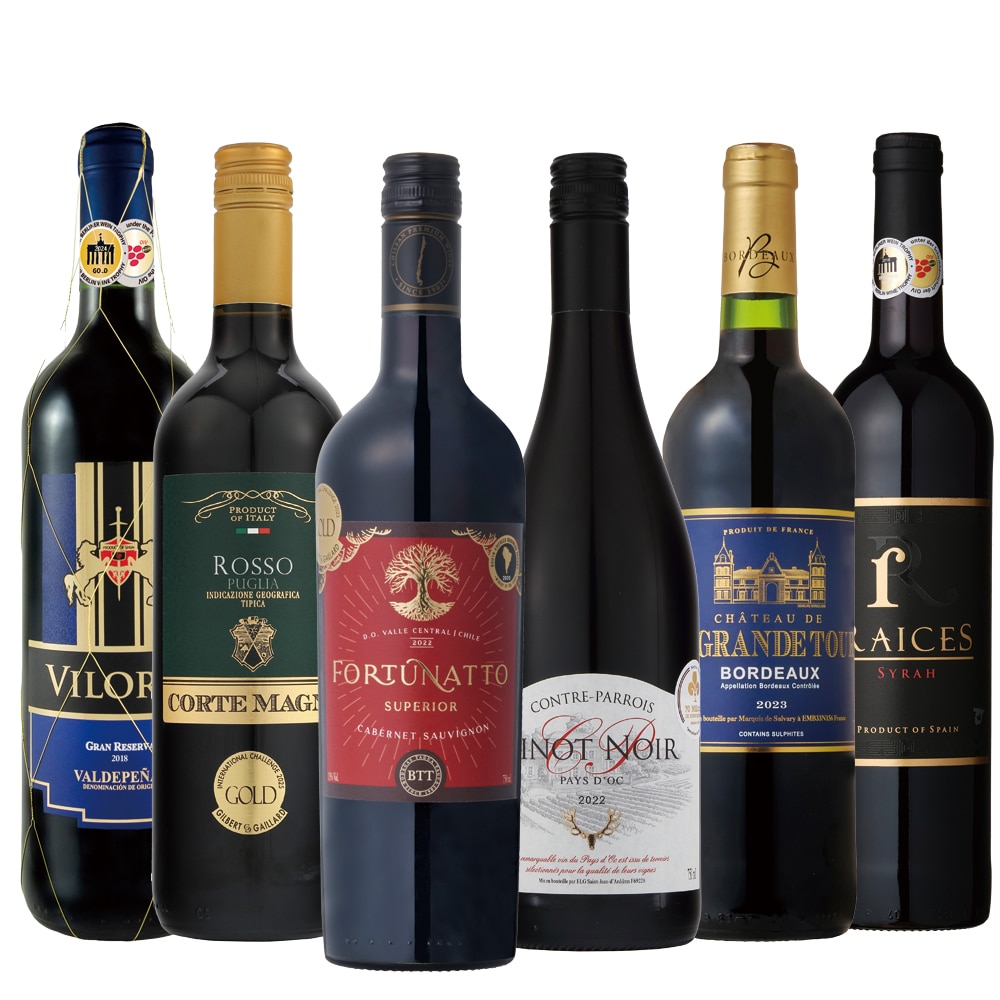 ミシュラン採用ワイナリーが造る実力派ワイン入り厳選赤ワイン6本セット【FD】