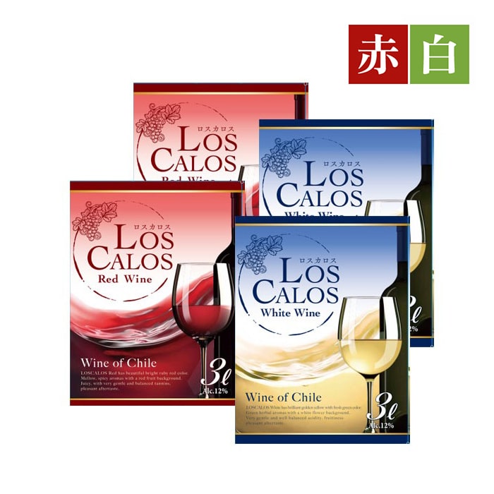 箱ワイン ロスカロス 赤白 3L×4個 バッグインボックス【FD】