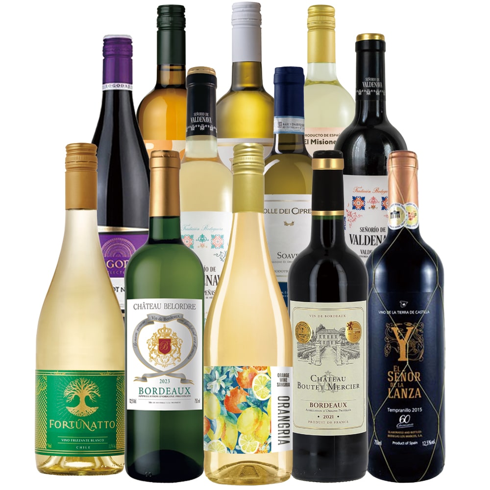 オーガニック・オレンジワインサングリア入り！フレッシュワインコレクション赤白泡12本セット【FD】