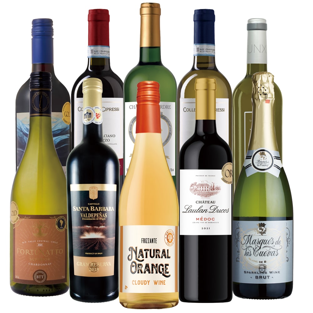 にごり仕立ての微発泡オレンジワインと世界の金賞ワインセレクション赤白泡10本【FD】