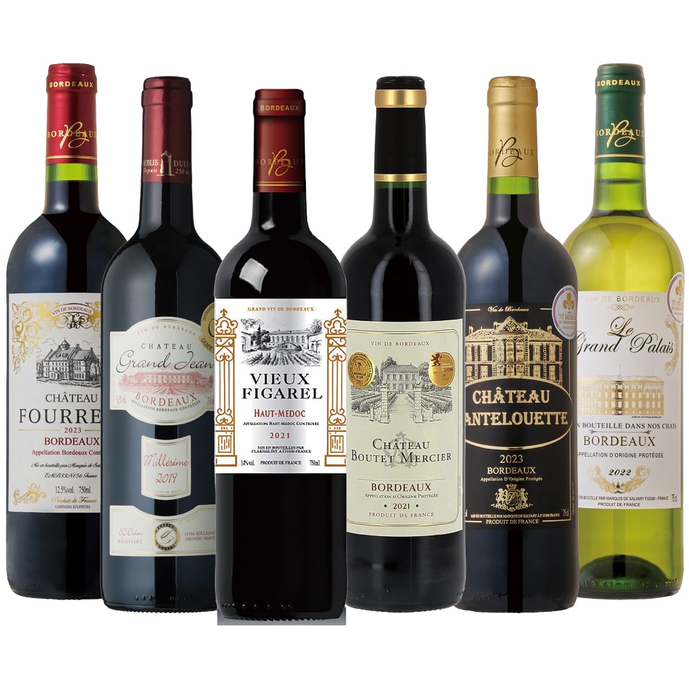 オー・メドック入り！金賞ボルドー赤白6本セット【FD】