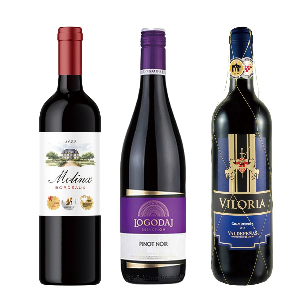 ソムリエチョイス！欧州3か国の赤3本セット【FD】