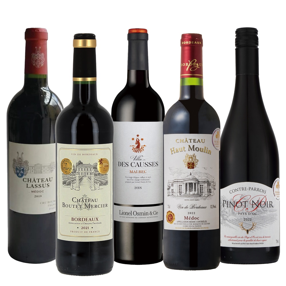グレートヴィンテージのメドック入り！フランス産赤ワイン5本セット【FD】
