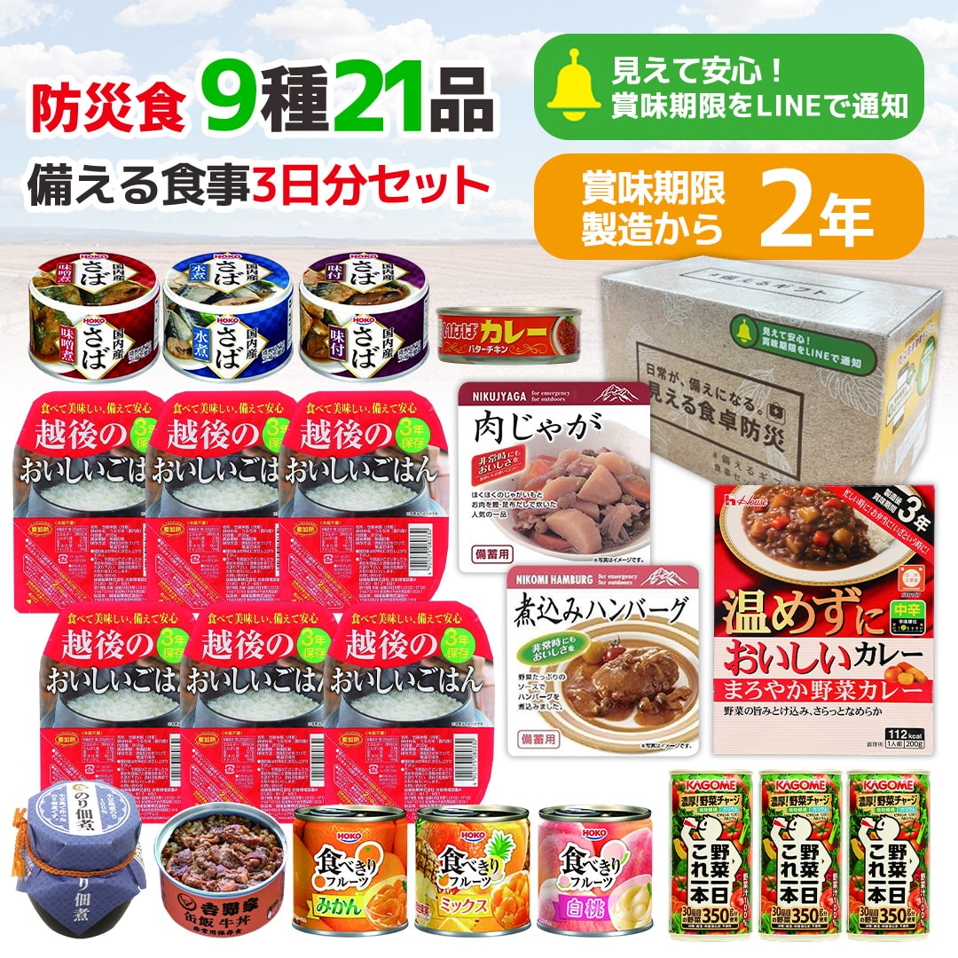 保存食 非常食 防災 ギフト 備える食事セット ３日分 YU-B【GF】