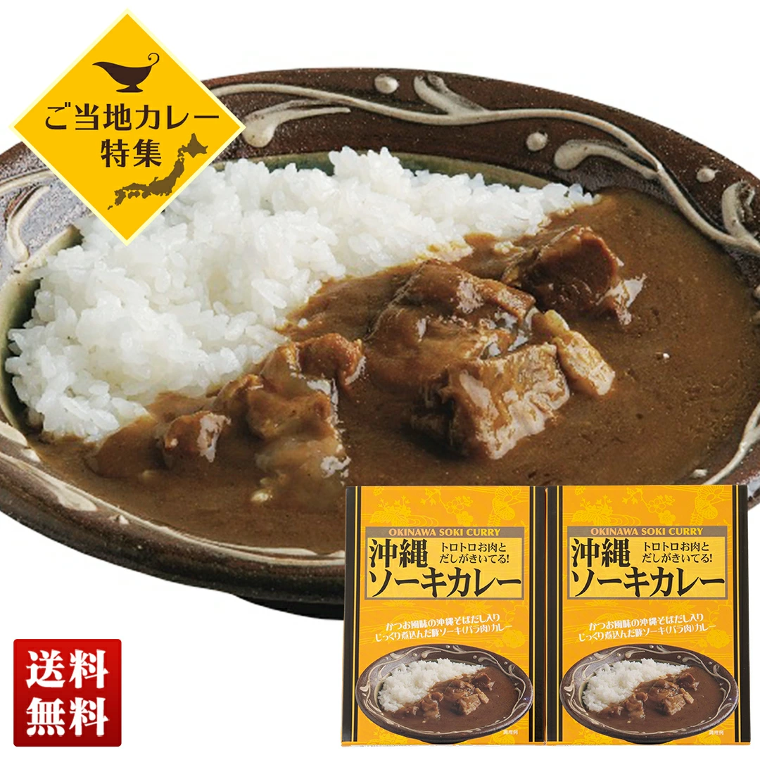 ご当地カレー 沖縄ソーキカレー 2食セットOS2-MD【GF】