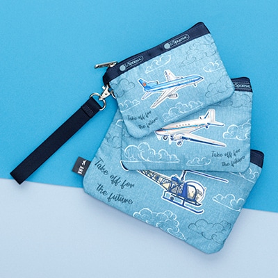 ＜ANAオリジナル＞LeSportsac for ANA Wristlet Pouch Set （Take off for the future）