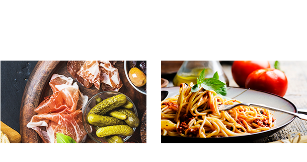 HIKOUKI CAVA ハレ空 相性の良いお料理 生ハムやサラミ、トマトソースのパスタ、和食など