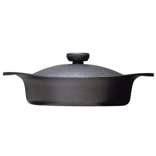 <柳宗理>南部鉄器浅型22㎝鉄蓋ハンドル付き(121520060020)